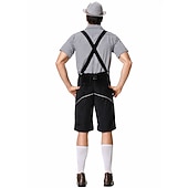  Slušivý kostým na Oktoberfest - Dirndl pro ženy nebo Lederhosen pro muže alpské německé bavorský pivní šaty ideální na pivní festival párty Halloween tematickou párty - prodává se zvlášť pro něj a