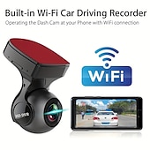 お買い得  車載DVR-ダッシュカム wifi フロント車カメラ ダッシュカメラ 車の運転レコーダー アプリ付き 24 時間駐車モード 重力センサー モーション検出