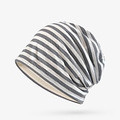 abordables Bonnet-Unisexe Bonnet en maille Bonnet en tricot Noir Bleu Coton Voyage Extérieur Vacances Rayé Coupe Vent Chaud