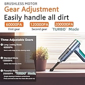 ieftine Aspiratoare-noul mini aspirator auto fără fir 3 în 1 aspirator cu suflare cu suflare aspirator fără fir de mare putere colector de praf de aer mini aspirator de mână umed și uscat aspirator portabil de curățare