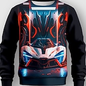 billiga Pojkens 3D Sporter &amp; Spel-Pojkar 3D Grafisk Bilar Sweatshirt &amp; Sweatpants Set Set Långärmad 3d-utskrivning Höst Vinter Aktiv Mode Häftig Barn 3-12 år Rund hals Utomhus Semester Gata Normal