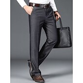 ieftine Subţire-Bărbați Costume Pantaloni Pantaloni de costum Buzunar Simplu Confort Respirabil Nuntă În aer liber Zilnic Modă Casual Negru Kaki