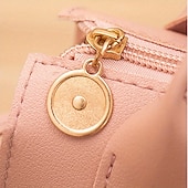 preiswerte Handtaschen und Tragetaschen-Weiße Damenhandtasche aus Kunstleder mit Tragegriff oben und Schnallendetail vorne – elegante, strukturierte Umhängetasche für Büro, Reisen und den täglichen Gebrauch