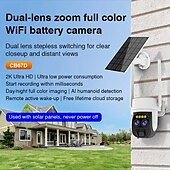 Недорогие IP-камеры для улицы-1 комплект уличной беспроводной камеры безопасности 360ptz 3-мегапиксельная камера наблюдения на солнечной энергии с Pir Motion 2K цветное ночное видение двусторонняя связь IP66 водонепроницаемая 2,4G