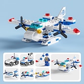 economico oggetti di scena per cabine fotografiche-auto da assemblaggio modulari di piccole particelle bancarelle per ragazzi giocattoli puzzle per bambini veicolo tanspolizia