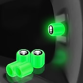 cheap Car Body Decoration &amp; Protection-50pcs Fluorescent Skull Car Tire Valve Valve Stem Cover, ABS Corrosion Resistant Wheel Valve Cover, Glow In The Dark, Car Decoration Accessories
