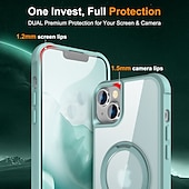 economico Cover per iPhone-telefono Custodia Per iPhone 17 Pro Max 17 Air 16e 13 12 11 Pro Max Con Magsafe Supporto ad anello Magnetico Supporta la Ricarica Wireless Tinta unica TPU PC