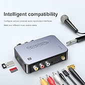 levne Bluetooth sady do auta / handsfree-m9 pro bluetooth 5.1 audio přijímač vysílač 3,5mm aux bezdrátový hudební adaptér u disková/tf karta FM rádio přehrávač dac převodník