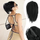 abordables Chignons-chignons Chignon Queue de cheval avec griffe Cheveux Synthétiques Pièce de cheveux Extension des cheveux Droit Soirée Usage quotidien Soirée &amp; Evénement A1 A2 A3