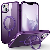 economico Cover per iPhone-telefono Custodia Per iPhone 17 Pro Max 17 Air 16e 13 12 11 Pro Max Con Magsafe Supporto ad anello Magnetico Supporta la Ricarica Wireless Tinta unica TPU PC