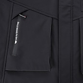 Недорогие Одежда из Softshell, флисовые и туристические куртки-Муж. Сохраняет тепло Водонепроницаемость Зима Осень Сплошной цвет Черный Военно-зеленный Серый Жакеты