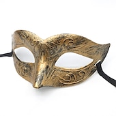 billige Maske-Karnevalsmaske Venetiansk maske Columbina Halvt ansikt Fest Halloween Maskerade Karneval Mardi Gras Enkelt karnevalskostyme
