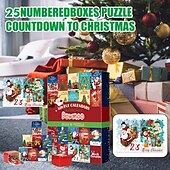 cheap Best Christmas Gifts-Christmas Advent Calendar Puzzle Toy Puzzle Creative Toy Christmas Calendar Puzzle for Christmas Gifts
