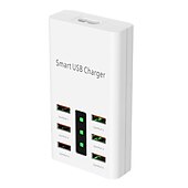 preiswerte USB-Hubs-USB 2.0 Naben 6 Häfen 6-in-1 USB-Hub mit RJ45 5 V / 2A Stromversorgung Für Tablet PC Smartphone