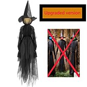 お買い得  ハロウィンの屋外-音声コントロール、サウンド付き、ハロウィーン、カラフルなグラデーション、魔女、ゴースト、雰囲気、レイアウト、シーン、装飾、小道具、芝生、フロアランプ