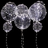 abordables 123496-réception de mariage élégante fête ballon LED fête lumineuse fournitures de mariage décoration de fête de dortoir décoration de bulle transparente anniversaire mariage ballons LED guirlandes
