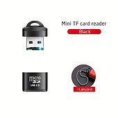 cheap Computer &amp; Office-Mini TF Card Reader Lanyard Card Reader Plug And PlayApplicable To Computer Car Audio And Other USB Interface Equipment For Windows Mac OS Linux