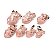 cheap Dog Training &amp; Behavior-Plastic Mesh Dog Mouth Cover Adjustable Teddy Gold Hair Breathable Anti biting Anti barking Pet Mouth Cover