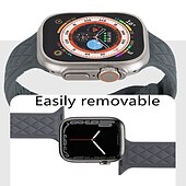 cheap Apple Watch Bands-Sport Band Compatible with Apple Watch band 38mm 40mm 41mm 42mm 44mm 45mm 49mm Elastic Rugged Adjustable Silicone Strap Replacement Wristband for iwatch Ultra 2 Series 9 8 7 SE 6 5 4 3 2 1