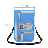 お買い得  カードホルダーとケース-rfid ブロッキングパスポートホルダー旅行財布カードバッグ shileding ネックポーチセキュリティ保護調整されたストラップファラデーバッグ