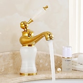 abordables Classiques-Robinet lavabo - Séparé Plaqué Set de centre Mitigeur un trouBath Taps