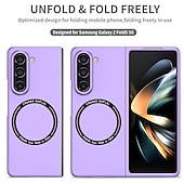 cheap Samsung Cases-Phone Case For Samsung Galaxy Z Fold 7 Z Fold 6 Z Fold 5 Z Fold 4 Z Fold 3 Back Cover With Magsafe Support Wireless Charging Shockproof PC