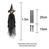 olcso Halloween szabadtéren-halloween dekoráció színes izzó 3db boszorkányok kézenfogva egyetlen szellemjelenet dekorációs kellékek