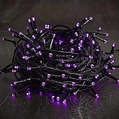 economico Halloween all&#039;Aperto-stringa di luce viola di halloween 8 funzioni per interni ed esterni stringa di luce decorativa di halloween spina di sicurezza a bassa tensione 10 metri 100 luci 20 metri 200 luci 30 metri 300 luci