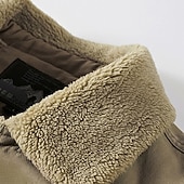 tanie Kurtki cargo-Męskie Kurtka Trucker Płaszcz zimowy Kurtka Sherpa Kieszeń Biuro i kariera Randka Codzienne Na zewnątrz Codzienny Sport Zima Równina Niebieski Zielony Khaki Kurtka puchowa