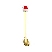 economico Cucina-Set forchetta e cucchiaio natalizio color oro da 4 pezzi