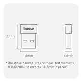 cheap Computer Peripherals-Baseus USB Bluetooth Adapter Dongle Adaptador Bluetooth 5.1 for PC Laptop Wireless Speaker Audio Receiver USB Transmitter