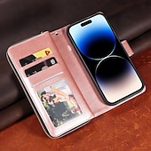 Недорогие Чехлы для iPhone-Чехол для iPhone 16 iPhone 15 Pro Max Plus iPhone 14 13 12 11 Pro Max X XR XS 8 7 Plus кошелек чехол с подставкой магнитная молния ретро TPU PU кожа