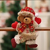 ieftine Accesorii pentru copaci-ornamente pentru pomul de Crăciun, păpuși de jucărie din material textil, ciorapi pentru copii, pandantive de Crăciun suspendate, decorațiuni festive pentru casă, cadouri perfecte pentru copii, decor noel