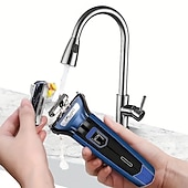 ieftine Epilat &amp; Ras-Mașină de Ras Electrică pentru Bărbați - 3 Capete de Lama Interchangeabile - Barbă Umedă  Uscată Ras Balon Nas Trimmer pentru Părul Facial - Cadouri Ideale de Ziua Îndrăgostiților pentru Bărbați