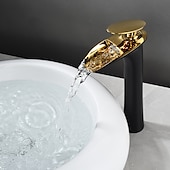 cheap Classical-Bathroom Sink Faucet - Waterfall Electroplated / Painted Finishes Centerset Single Handle One HoleBath Taps