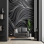voordelige Behang-cool wallpapers 3d abstracte muurschildering behang muurschildering muurstickers bladeren abstracte schets foto geschikt voor hotel woonkamer slaapkamer art deco