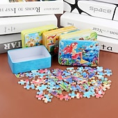 tanie Układanie puzzli-drewniane puzzle puzzle dla dzieci 60 sztuk żelaznego pudełka puzzle dla przedszkola wczesna edukacja drewniane zabawki
