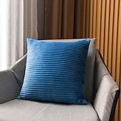 levne Trendy polštáře-dekorativní přehozové polštáře pruhované manšestrové povlaky na polštáře jednobarevné polštáře pohovka polštář opěrka hlavy opěrka polštář 1ks