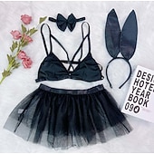 ieftine Costume Sexy -Costum Cosplay tutu Set Sutien Fata iepuraș Costum sexy Adulți Pentru femei Carnaval Mascaradă Mardi Gras Petrecere Halloween Performanță Îmbrăcați-vă