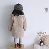 cheap Girl's Faux Fur Coats-Kids Girls' Faux Fur Coat Solid Color Fashion Tassel Fringe Formal Coat Outerwear 2-12 Years Spring White Yellow Pink