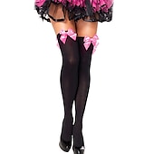 cheap Accessories-Women&#039;s Satin Bow Stockings Thigh High Stockings Hosiery Socks with Bow Knee Socks Stockings Oktoberfest Cosplay Party Girls Halloween Carnival Accessories