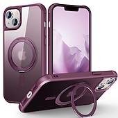 economico Cover per iPhone-telefono Custodia Per iPhone 17 Pro Max 17 Air 16e 13 12 11 Pro Max Con Magsafe Supporto ad anello Magnetico Supporta la Ricarica Wireless Tinta unica TPU PC