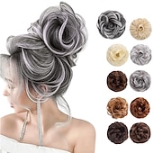 abordables Chignons-chignons Chignon Enrouler autour de la queue de cheval Cheveux Synthétiques Pièce de cheveux Extension des cheveux Bouclé Soirée Usage quotidien Soirée &amp; Evénement A1 A2 A3