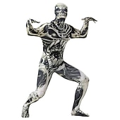 abordables Disfraces para hombres-Traje de Cuerpo Completo Traje de cosplay Body Calavera Monstruo Zalgo Cosplay Niños Adulto Hombre Chico Carnaval Mascarada Mardi Gras Fiesta Víspera de Todos los Santos Rendimiento Disfrazarse