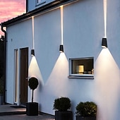 cheap Outdoor Wall Lights-LED Outdoor Wall Lamp 6W with Motion Sensor IP65 Waterproof Light Control Suitable for Bathroom Garage Fence Deck Courtyard 110-240V