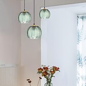 cheap Island Lights-LED Pendant Lights Green Glass Pendant Lighting for Kitchen Island Kitchen Lights Ceiling 1 Pack 110-240V