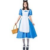 رخيصةأون أزياء نسائية-Alice in Wonderland ازياء خادمة أميرة فساتين زهرة فتاة باللباس فساتين تول الكوسبلاي تأثيري الفيلم for نسائي للبالغين مهرجان حفلة تنكرية حفلة العزباء