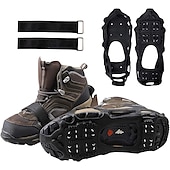 abordables Fournitures pour la maison-Couvre-chaussures antidérapants pour crampons à 24 dents - parfaits pour la traction hivernale et la randonnée sur neige en plein air