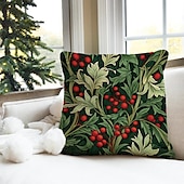 billige Ferieputetrekk-holly dobbel side putetrekk 1 stk mykt dekorativt firkantet putetrekk putetrekk for soverom stue sofa sofa stol