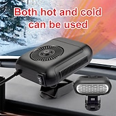 olcso autófűtő berendezés-12V/24V Autós Elektromos Melegítő - Állítható Párátlanító és Jégmentesítő Ventilátor Automatikus Forró Légfújó Szélvédőre
